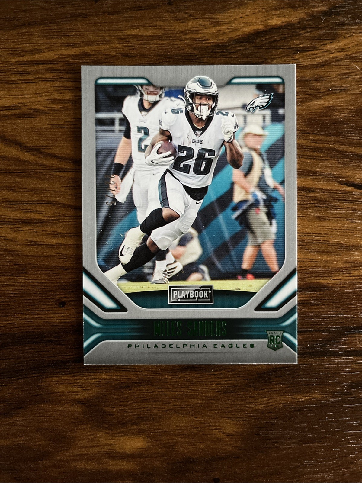 2019 Panini Playbook MILES SANDERS RC #125 Green SP /25 Eagles