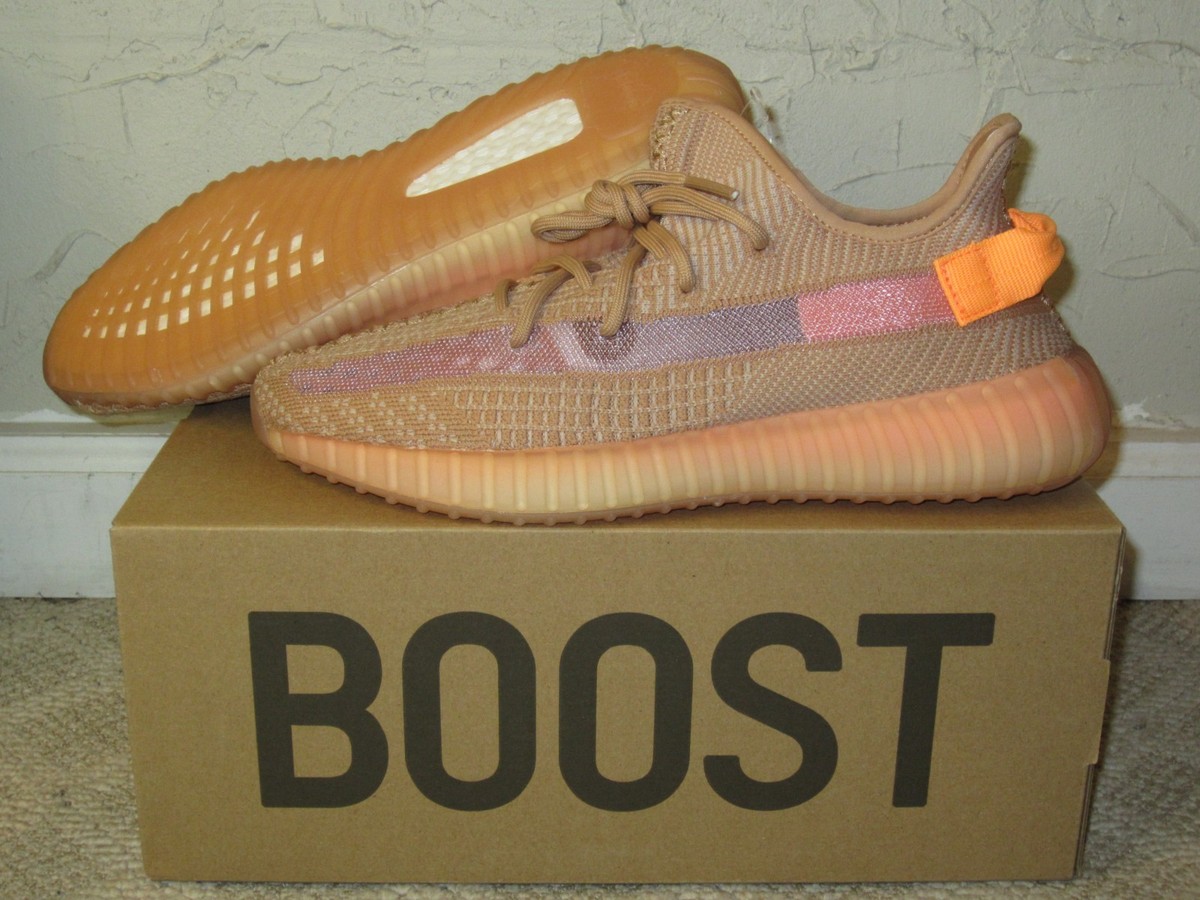 adidas Yeezy Boost 350 V2 Clay Orange Black Men's Size 10 NEW
