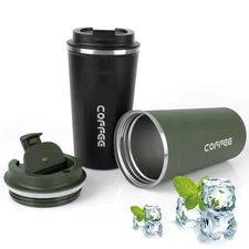 Leakproof Stainless Steel Coffee Mug 510ml – Insulated Thermal Travel Flask