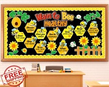 Bee Healthy Bulletin Board Cutouts Classroom Decoration Summer School Wall