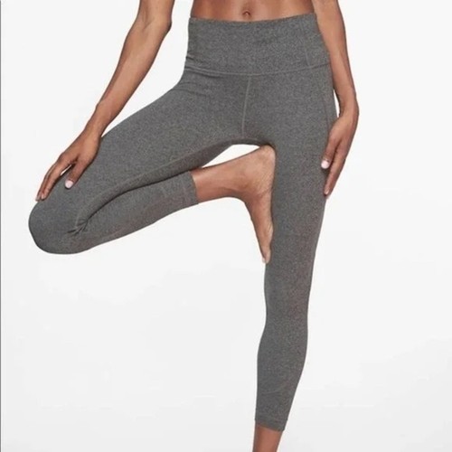 Athleta Heather Grey Salutation Leggings