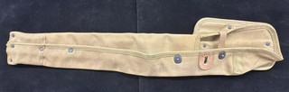 WWII/2 US Army NOS carbine holster Jeff QMD 1943 marked with belt strap.