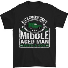 Camiseta Hombre Middle Aged 4x4 Off Roading Algodón 100% Cuello Redondo