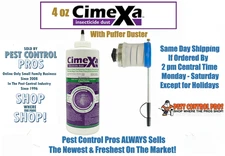 4 oz Cimexa Dust Pest INSECTICIDE & Bellow Puffer Duster Bedbugs Silverfish etc.
