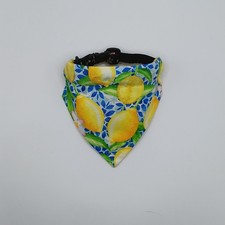 Lemons Reversible Over The Collar Dog Cat Bandanas Large Small