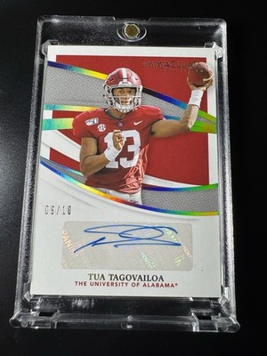 2021 Immaculate Ink Collegiate Tua Tagovailoa Gold Auto /10 #II-TT Alabama