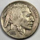 1934-D BUFFALO NICKEL VERY FINE, EXTRA FINE XF EARLY CIRCULATED COIN! SCARCE