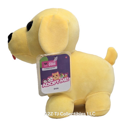 Adopt Me Plush DOG 8 inch Plushie With Virtual Item Code Golden Puppy BNWT