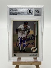 1989 Upper Deck John Smoltz On Card Auto BGS 10 Fanatics Witnessed Inscription