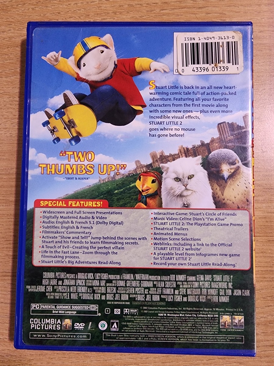 Stuart Little 2 (DVD, 2002, Special Edition) Michael J. Fox, Geena
