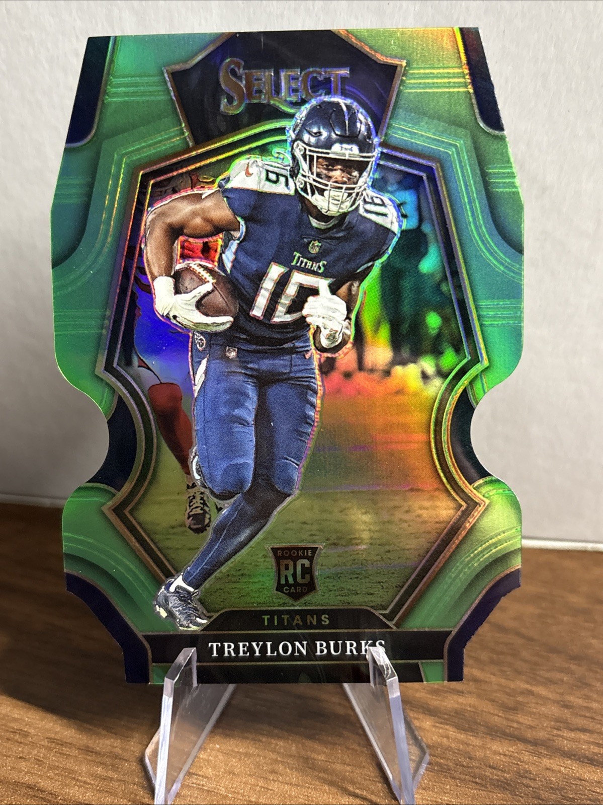 2022 Select Treylon Burks RC Neon Green Prizm Die Cut Premier Level /299