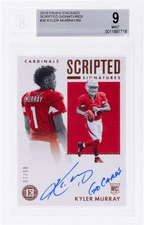 2019 Panini Encased Kyler Murray Scripted Auto #SCS-KMU /50 BGS 9/10 Rookie RC