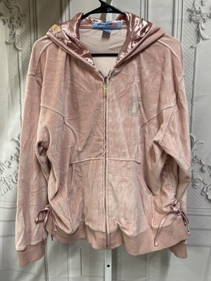 Vintage 2x Velour Satin Cinched Sides Rhinestone Detail Pocket Y2K Jacket
