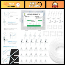 26ft Silicone Airline Tubing Kit with Storage Box, 4 Check Valves, 6 Control Val