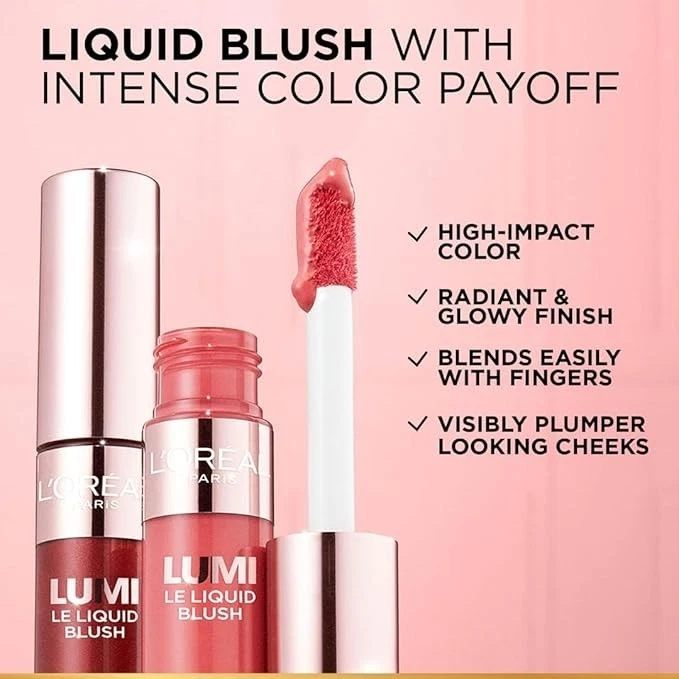 Loreal Paris Lumi Le Liquid Blush, Radiant & Glowy Finish, 625 Glowy Gold Pink, - Image 3 of 4