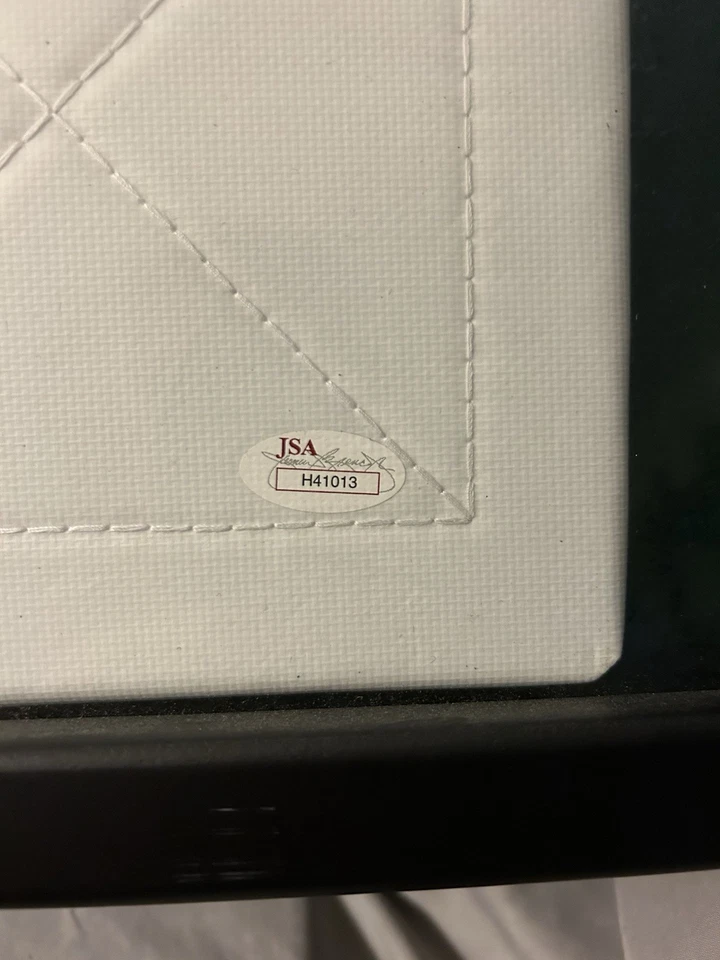 Camiseta deportiva Muestra Yoenis Céspedes Oakland A’s firmada base y juego usada certificada por la JSA Foto 4 de 4