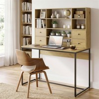 Homcom Schreibtisch Mit 4 Schubladen, Computertisch Mit Regalen 105X60X142 Cm