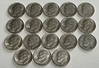 Lot Of 18- USA Roosevelt Dimes 90% Silver Coins 1940-1964 Mixed Dates