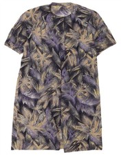 Vintage Womens Shift Dress UK 14 Medium Purple Floral ZX02