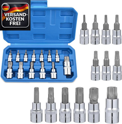13-teiliges Torx Stecknuss Set T8-T70 für Auto, Heimwerken, Profi-Werkzeug