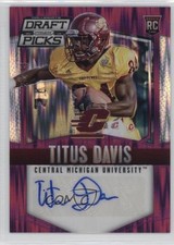 2015 Panini Prizm Collegiate Draft Picks Purple Flash 26/99 Titus Davis Auto 0a6