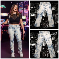 ÅRGÅNG Hot Kiss 31" Syratvättade Lågmidje Jeans Dam Storlek 15/34" 