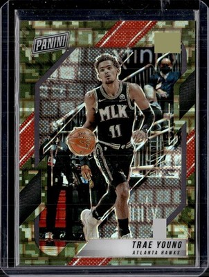2021 Panini National VIP Gold Exclusive #20 Trae Young Camo Pandora /25 Hawks