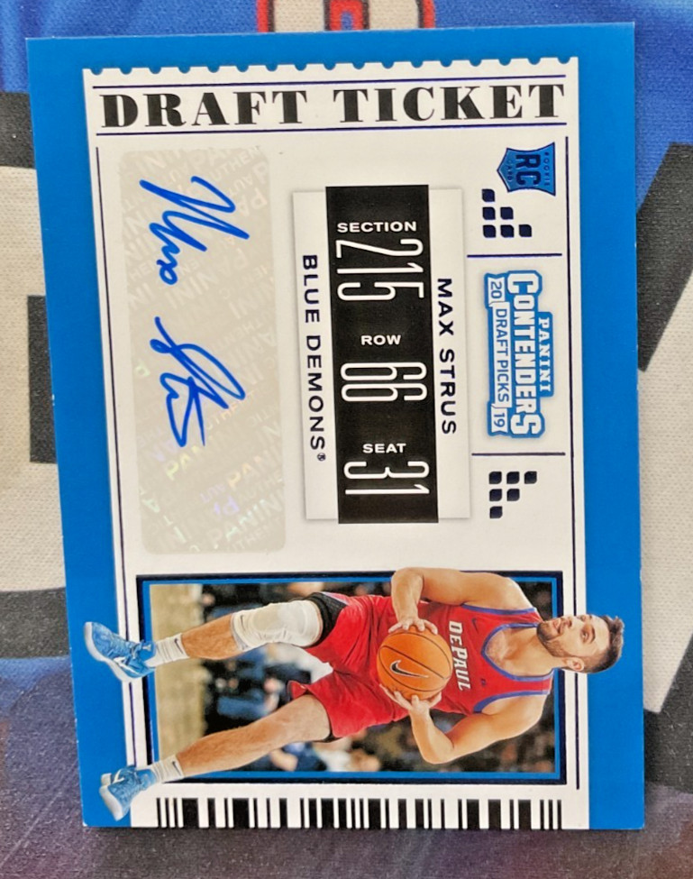 2019 Panini Contenders Draft Picks #101 Max Strus Autograph Rookie RC Basketball