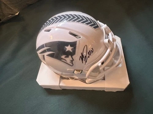 Marcus Jones Patriots Autographed Signed Mini STS Helmet JSA Authenticat