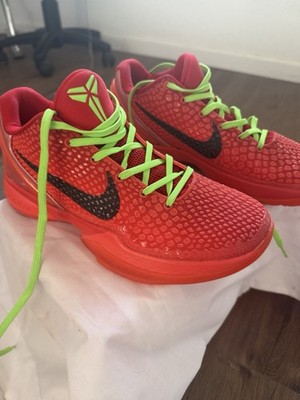 Nike Kobe 6 Reverse Grinch Red Green Basketball Shoes FV4921-600 Men's US 6.5