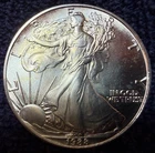 1988 American Silver Eagle 1 Troy Oz .999 Fine Silver Coin - Choice UNC