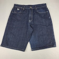 Phat Farm Shorts Mens 40 Blue Dark Wash Denim Bag Hip Hop Y2K 2000s