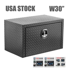 US Stock 30'' Waterproof Aluminum Underbody Truck Tool Box Trailer Box Truck ATV