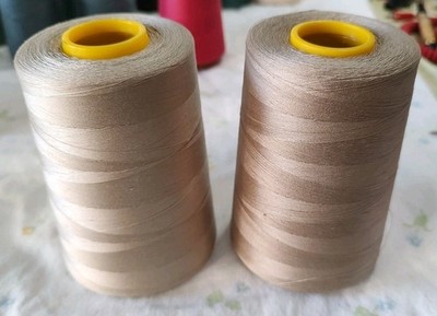 Tex 24 Coats & Clark 12000 yds X2 Thread Boilfast Mercerized Cotton Sandstone