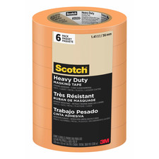 Scotch Heavy Duty Masking Tape 2020 : 1.41 in. x 60 yds. Orange  6-pack