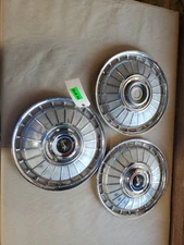 (3) 1962 Ford Galaxie LTD 14" Wheel Hub Cap Covers Original OEM Used Set of 3