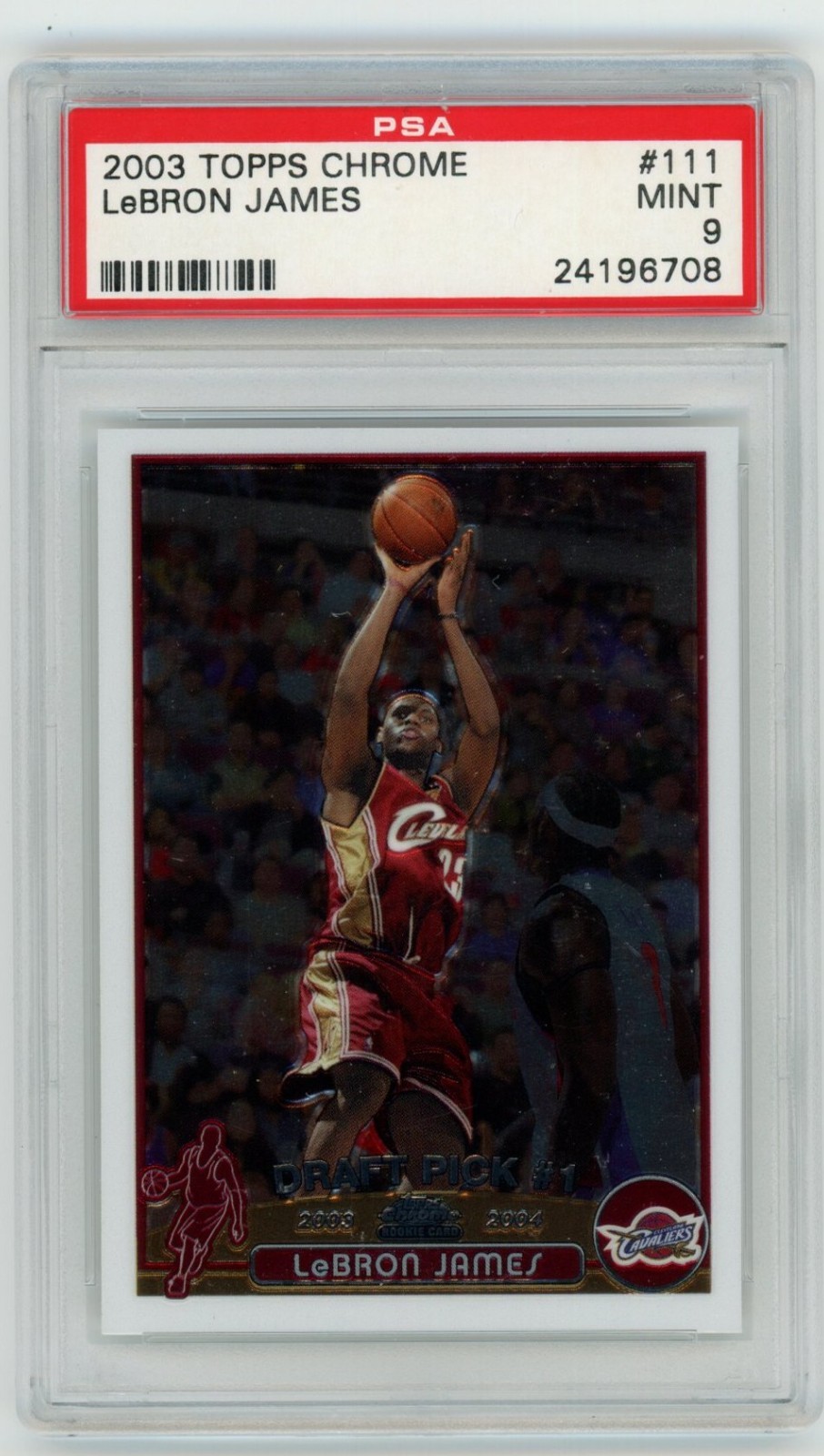 PSA 9 2003 TOPPS CHROME #111 LEBRON JAMES ROOKIE RC