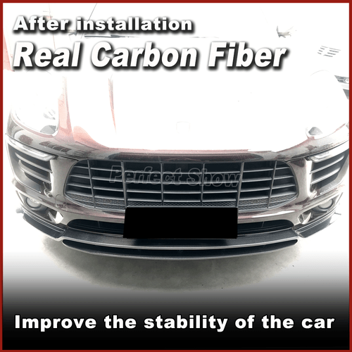 Carbon Flap Frontspoiler Stoßstangen Lippe Spoiler für Porsche Macan 95B 2014-17 - Bild 2 von 12