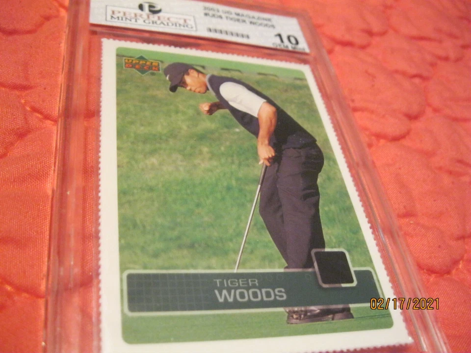 Tiger Woods 2003 Upper Deck Magazine Card #UD5 RARE perfect mint grading!!!!!! M - Image 2 of 4