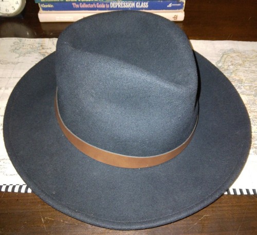 PENDLETON Hat 100% Black Pure Virgin 