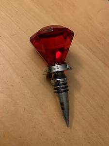 RED DOORNOB WINE STOPPER - PREVIOUSLY OWNED