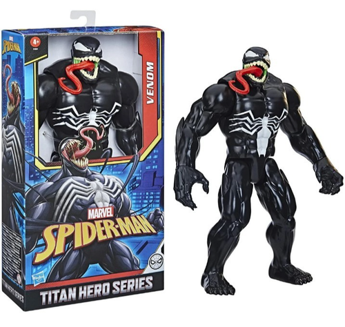 (2) Marvel Venom Action Figures - Kenner 3.75" & Hasbro Titan Hero Series 12" - Picture 10 of 11