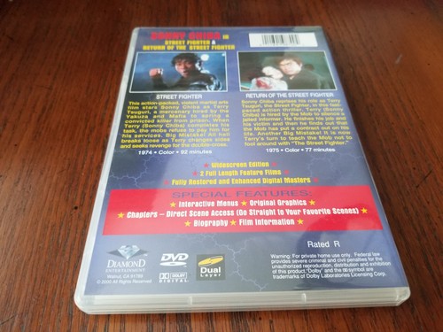 Sonny Chiba Street Fighter and Return of the Street Fighter (DVD), LIKE NEW - Picture 2 of 3