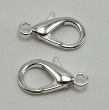 25 Silver Plated Jewelry Lobster Clasp Claw 21X11mm Jewelry Findings