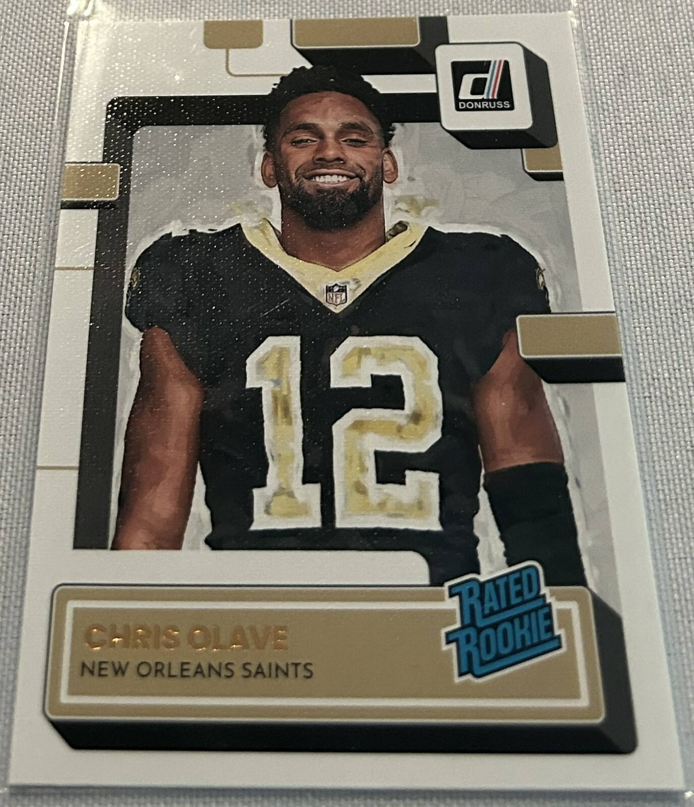 2022 Donruss Football Chris Olave New Orleans Saints Canvas Rookie Card #309