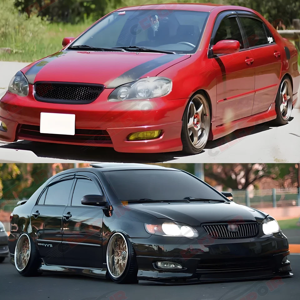 For 2005 Toyota Corolla Sedan Window Visor Sun Rain Guards Wind Deflectors - Image 4 of 4