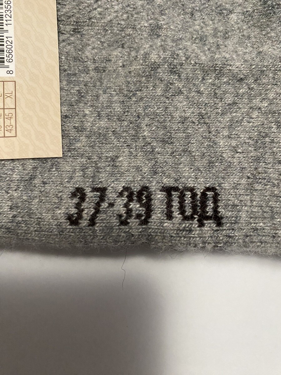 Yak wool blend thermal socks grey size 43-45 made in Mongolia
