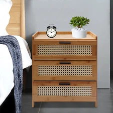 Storage Cabinet Nightstand with Drawer Bedroom Bedside End Table Furniture NEW