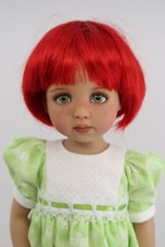 Wig for Dianna Effner Little Darling doll Monique BUBBLES SM Red 7-8