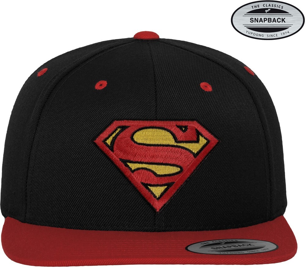 Кепка Superman Premium Snapback Черно-красная